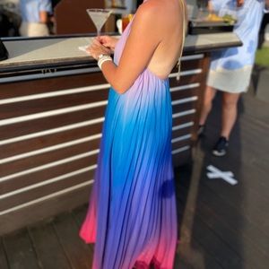 Aura Grecian Halter dress Sz S